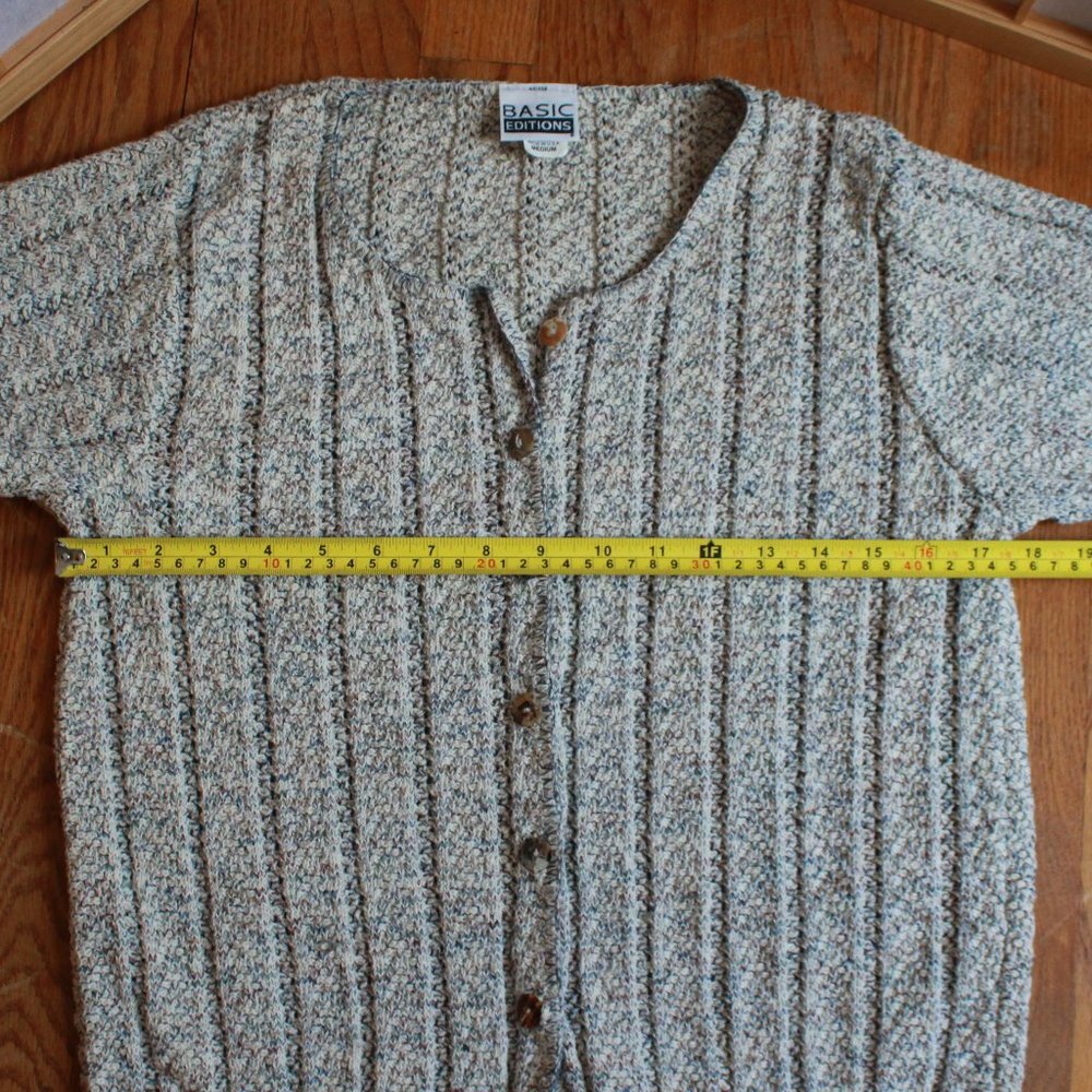 Vintage Basic Editions Button Down Cardigan Sweat… - image 5